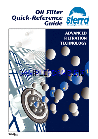 Oil Filter Quick Reference Guide pdf free